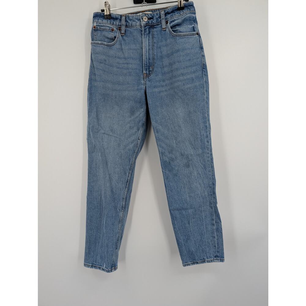 Abercrombie & Fitch The Mom High Rise Curve Love Blue Denim 26 2S Comfort Errand